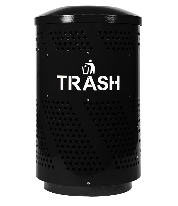 Ex-Cell Kaiser 51 Gal Indoor Trash Receptacle, Black gloss ARENA-51 T BLK