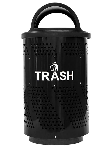 Ex-Cell Kaiser 51 Gal Outdoor Trash Receptacle, black gloss ARENA-X51 T BLK