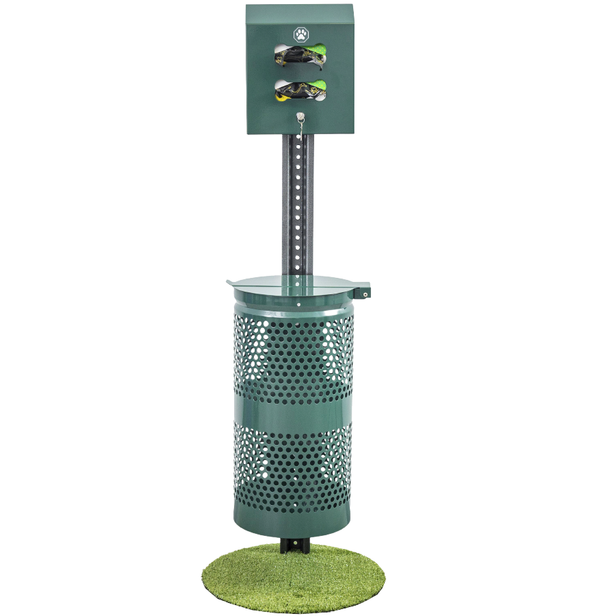 Ex-Cell Kaiser Pet Waste 10 Gal Recycling Receptacle, Hunter Green Gloss PWBD-2 COMBO HGR