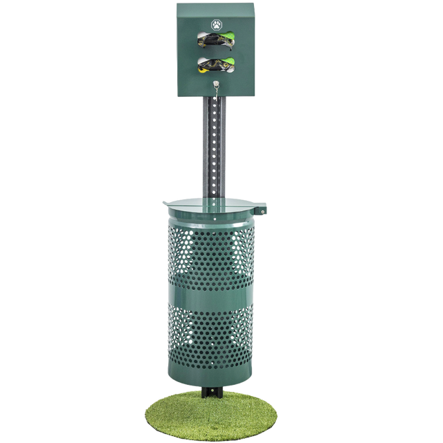 Ex-Cell Kaiser Pet Waste 10 Gal Recycling Receptacle, Hunter Green Gloss PWBD-2 COMBO HGR