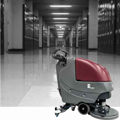 Minuteman E17 17" Battery Walk-Behind Disc Scrubber — Brush Drive Quick Pack (E Series), Model E17BDQP