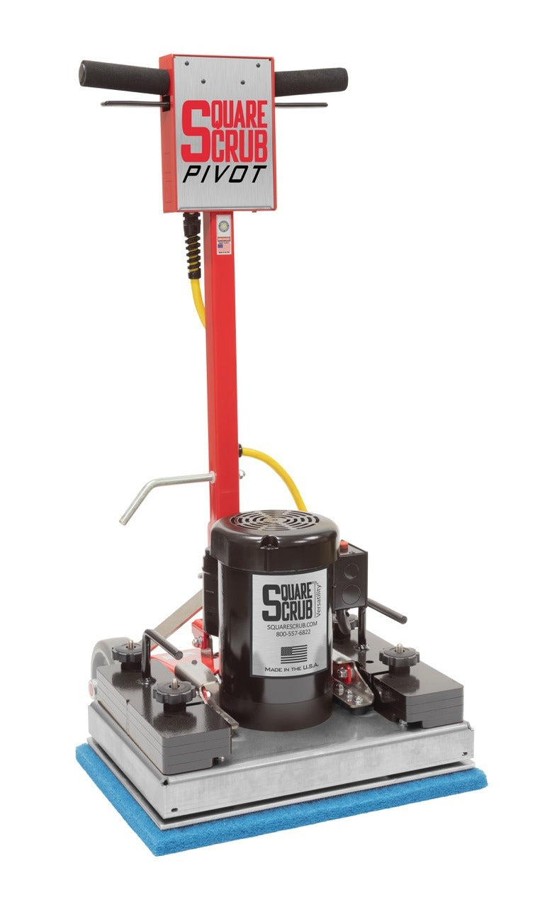 Square Scrub Pivot EBG-20/C Orbital Floor Prep Machine — 14" x 20" Head, 3450 OPM, 1.5 HP, 50 ft Cord (Model SS EBG-20C PIVOT)
