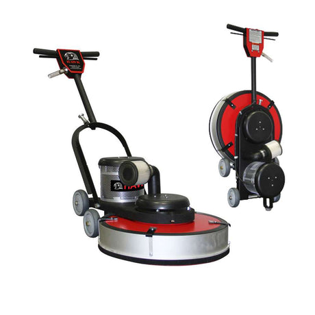 Hawk Enterprises Centerfold 20" High-Speed Burnisher with Active Dust Control — 1500 RPM, 1.5 HP DC, Fold-Up Handle (Model F1500-20-01CFDC)