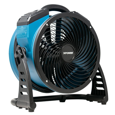 XPOWER FC-250AD Pro 13” Brushless DC Motor Air Circulator Utility Fan with Power Outlets, 1560 CFM