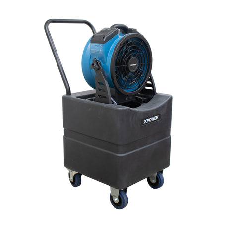 XPOWER FM-65WBK Multi-purpose Misting Fan and Air Circulator with Built-In Water Pump and WT-35 Mobile Water Reservoir, 900 CFM