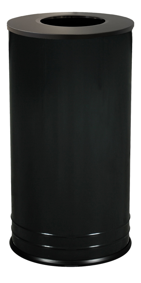 Ex-Cell Kaiser International Collection 18 Gal Indoor Trash Receptacle, Black Gloss INT1528 T-8 BLK DB