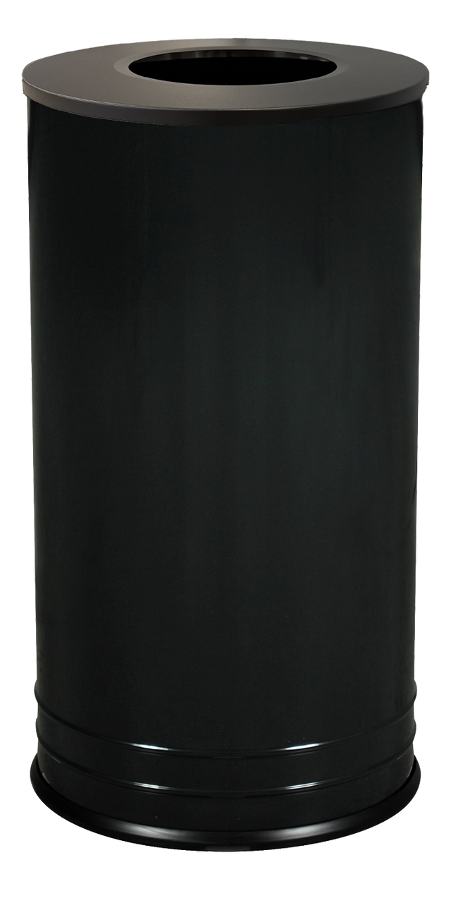 Ex-Cell Kaiser International Collection 18 Gal Indoor Trash Receptacle, Black Gloss INT1528 T-8 BLK DB