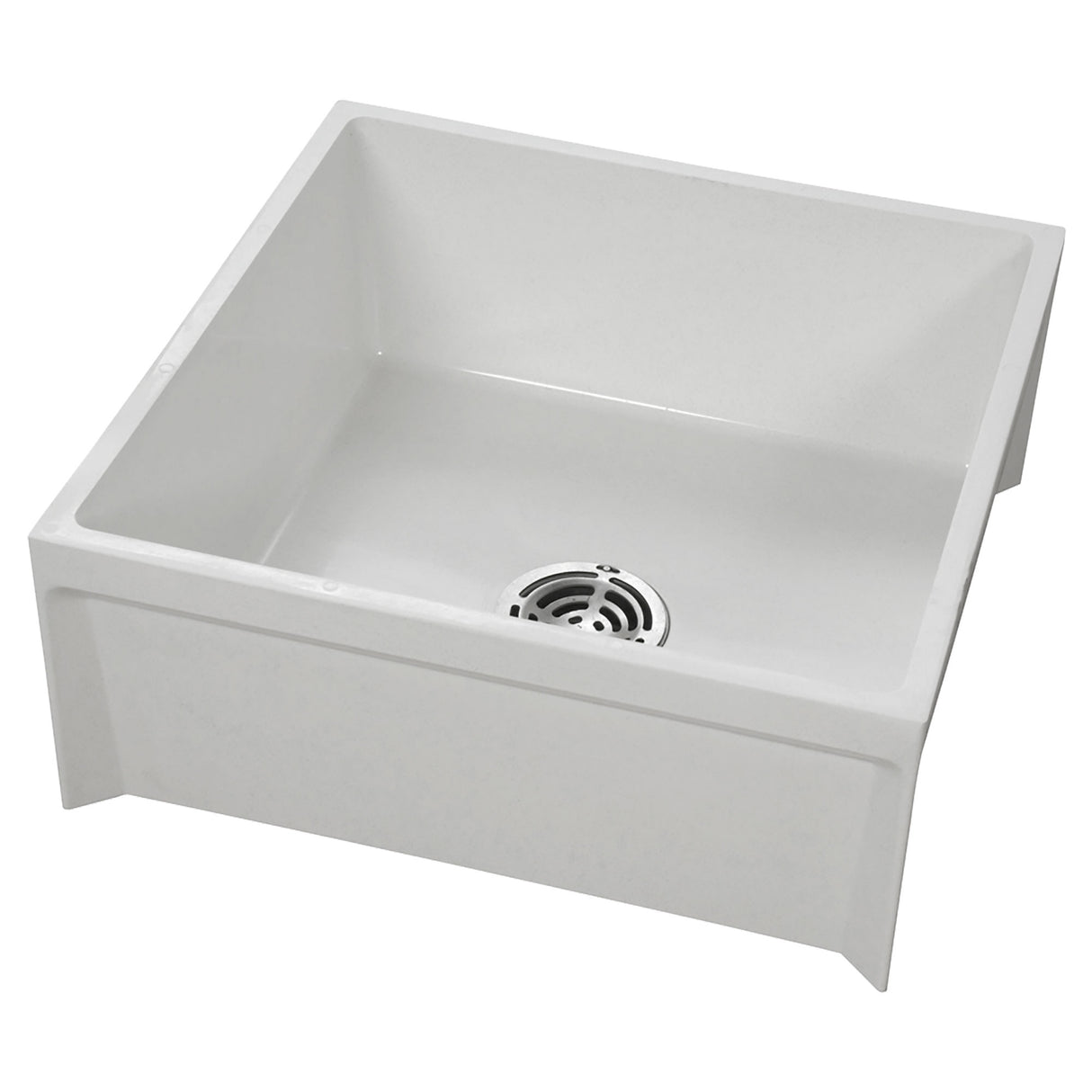 FIAT Molded Stone Mop Service Basin — 24" x 24" x 10"