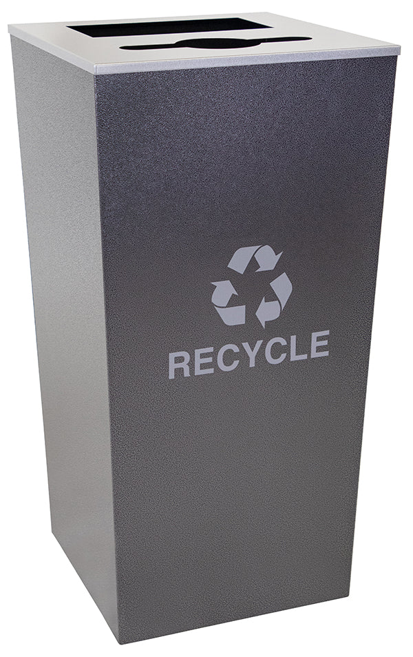 Ex-Cell Kaiser Metro Companion XL 34 Gal Indoor Recycling Receptacle, Hammered Charoal RC-MTR-34 COMBO HCCL