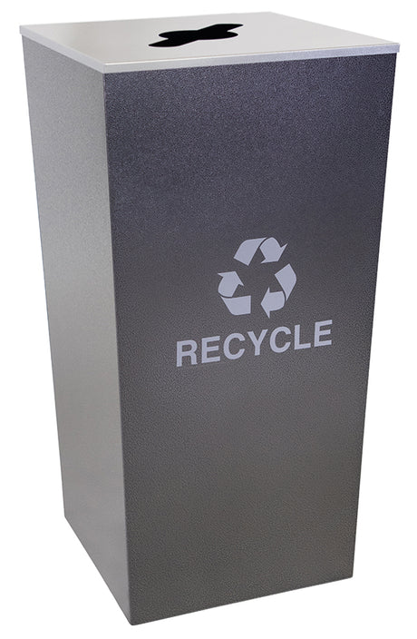Ex-Cell Kaiser Metro Companion XL 34 Gal Indoor Recycling Receptacle, Hammered Charoal RC-MTR-34 R HCCL