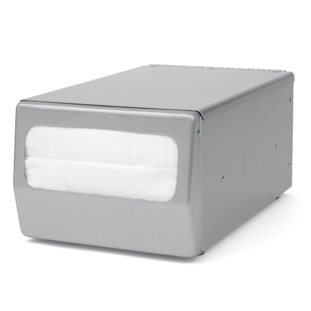 Flat Top Full-Fold Napkin Dispenser — Stainless Steel (Countertop)