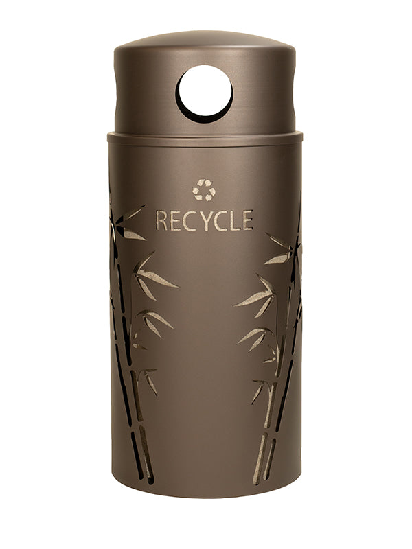 Ex-Cell Kaiser Nature Series 33 Gal Outdoor Recycling Receptacle, Bronze NS33-BB R BRZX