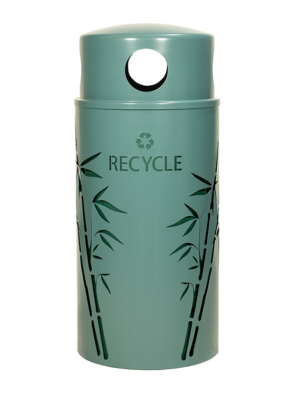 Ex-Cell Kaiser Nature Series 33 Gal Outdoor Recycling Receptacle, Malachite NS33-BB R MAL