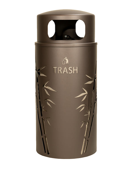 Ex-Cell Kaiser Nature Series 33 Gal Outdoor Trash Receptacle, Bronze NS33-BB T BRZX