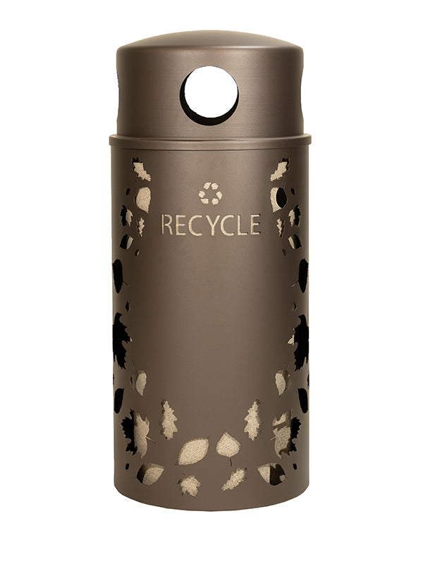 Ex-Cell Kaiser Nature Series 33 Gal Outdoor Recycling Receptacle, Bronze NS33-LV R BRZX