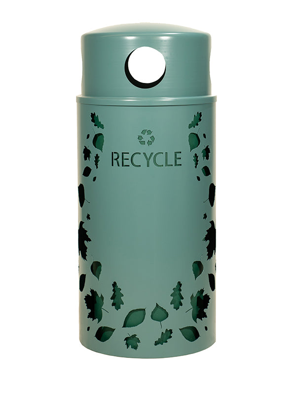 Ex-Cell Kaiser Nature Series 33 Gal Outdoor Recycling Receptacle, Malachite NS33-LV R MAL