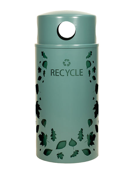 Ex-Cell Kaiser Nature Series 33 Gal Outdoor Recycling Receptacle, Malachite NS33-LV R MAL