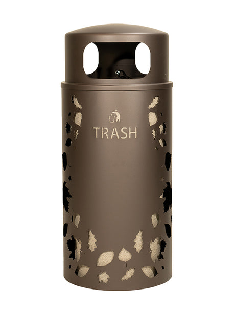 Ex-Cell Kaiser Nature Series 33 Gal Outdoor Trash Receptacle, Bronze NS33-LV T BRZX