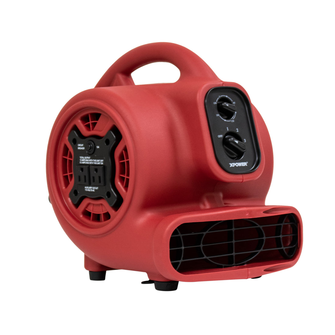 XPOWER P-230AT 1/4 HP Mini Air Mover, 925 CFM, Red (P-230AT-Red)