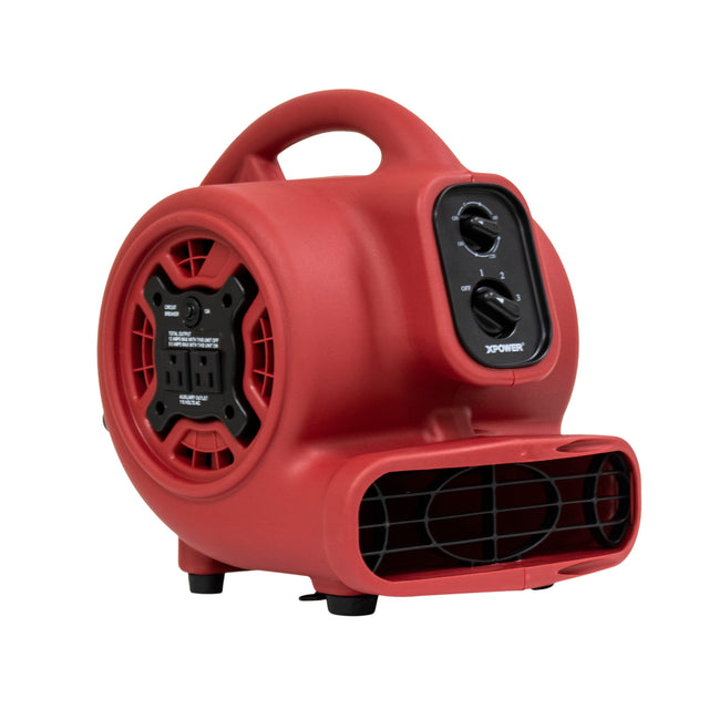 XPOWER P-230AT 1/4 HP Mini Air Mover, 925 CFM, Red (P-230AT-Red)