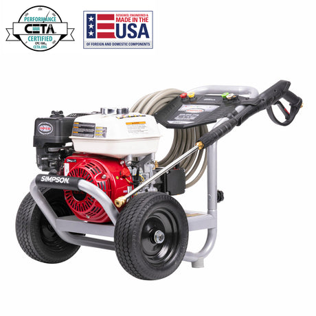 SIMPSON PS60982-S Pro Series Cold-Water Gas Pressure Washer - 3700 PSI, 2.5 GPM, Honda GX200, AAA triplex pump (50-State