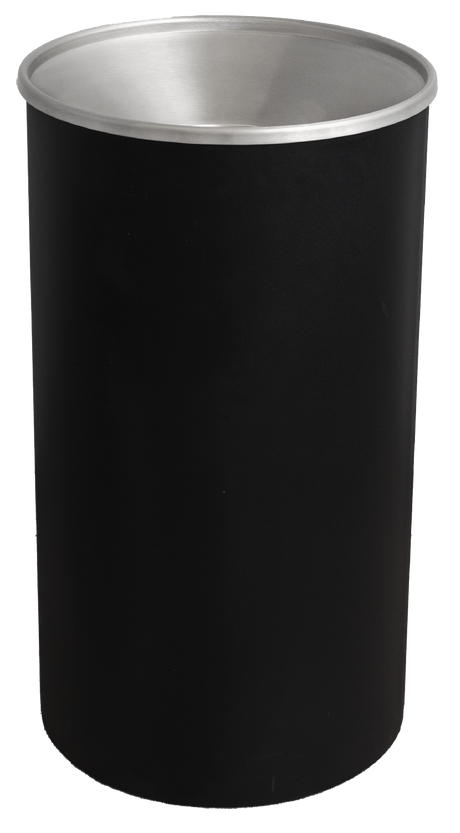 Ex-Cell Kaiser Premier Series 33 Gal Indoor Trash Receptacle, Black Texture WR-33F BLX