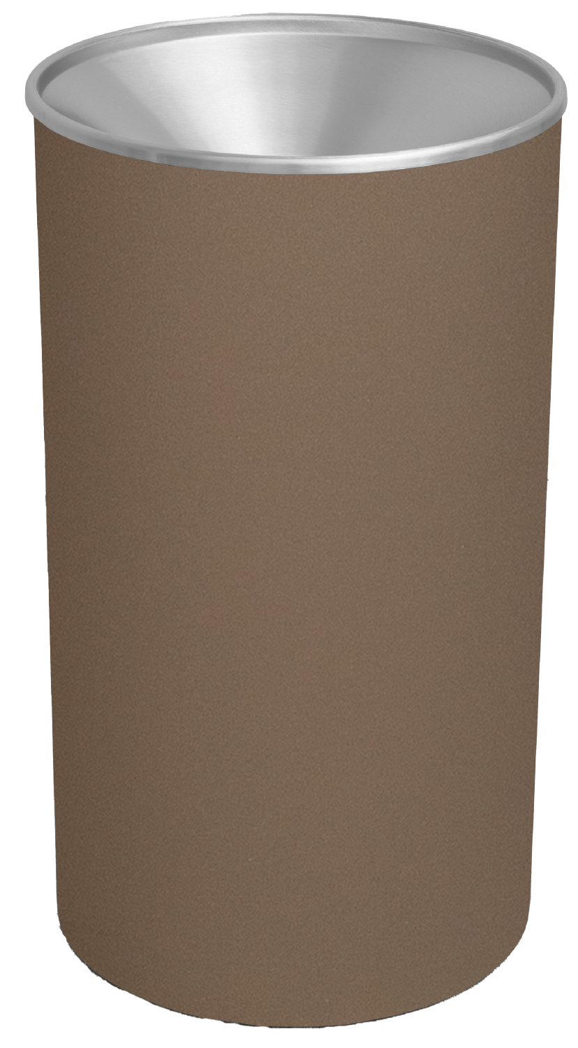Ex-Cell Kaiser Premier Series 33 Gal Indoor Trash Receptacle, Bronze Texture WR-33F BRZX