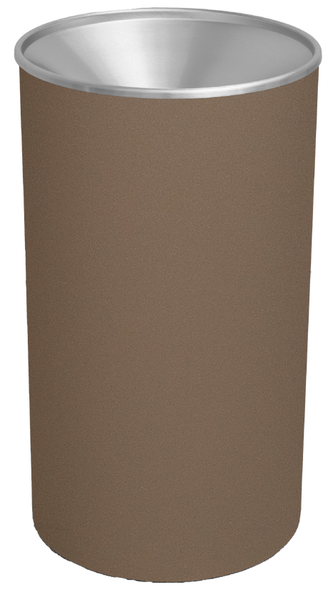 Ex-Cell Kaiser Premier Series 33 Gal Indoor Trash Receptacle, Bronze Texture WR-33F BRZX