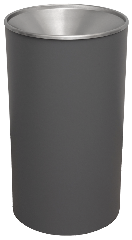 Ex-Cell Kaiser Premier Series 33 Gal Indoor Trash Receptacle, Dark grey Texture WR-33F DGRX