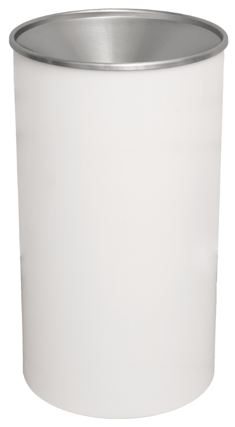 Ex-Cell Kaiser Premier Series 33 Gal Indoor Trash Receptacle, White gloss WR-33F WHT