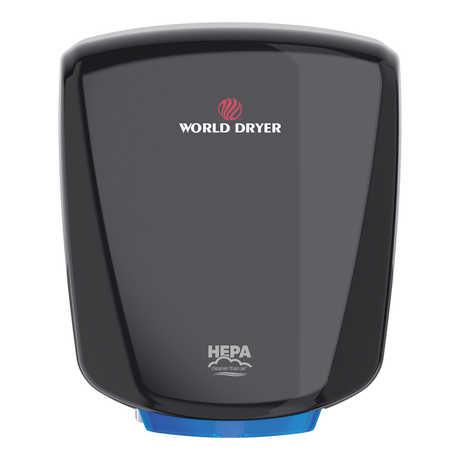 World Dryer VERDEdri HEPA-Filtered High-Speed Hand Dryer Black Epoxy on Aluminum Q-162A2