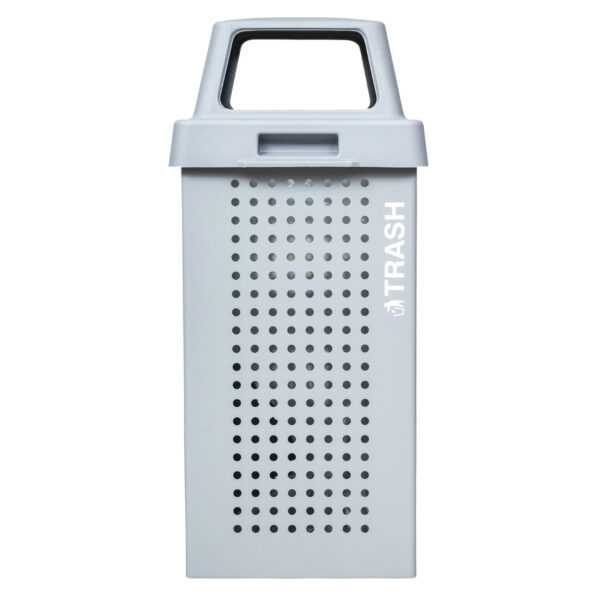 Ex-Cell Kaiser Kaleidoscope XL Series 36 Gal Outdoor Trash Receptacle, hammered gray gloss RC-KDX36-T HMGX