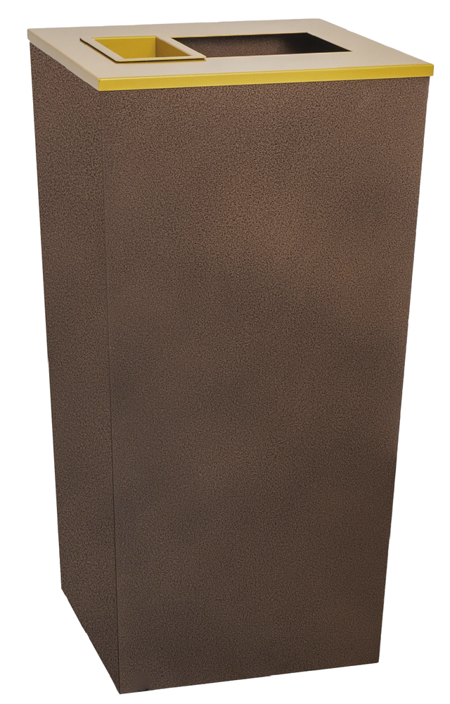 Ex-Cell Kaiser Metro Companion XL 34 Gal Indoor Trash Receptacle, Hammered Copper RC-MTR-34 A/T HCPR