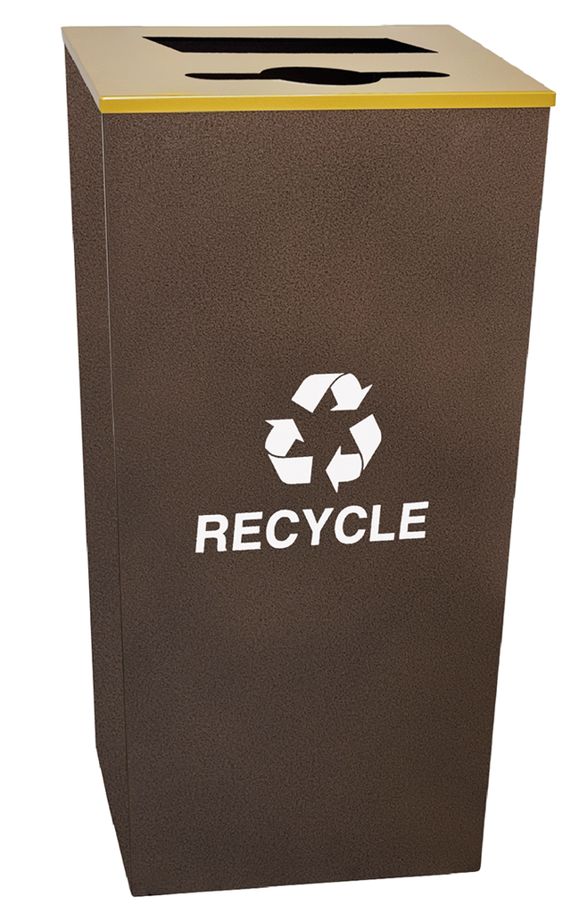 Ex-Cell Kaiser Metro Companion XL 34 Gal Indoor Recycling Receptacle, Hammered Copper RC-MTR-34 COMBO HCPR