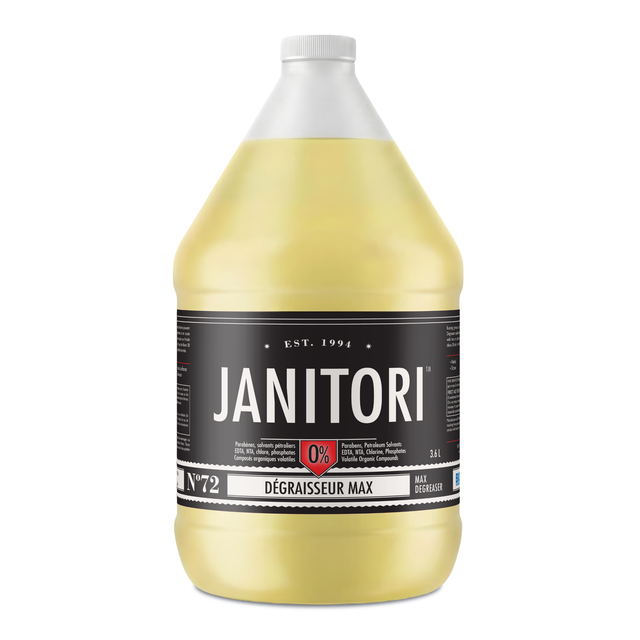 JANITORI Degreaser MAX No.72 - Heavy-duty industrial plant-based degreaser, Made in Canada