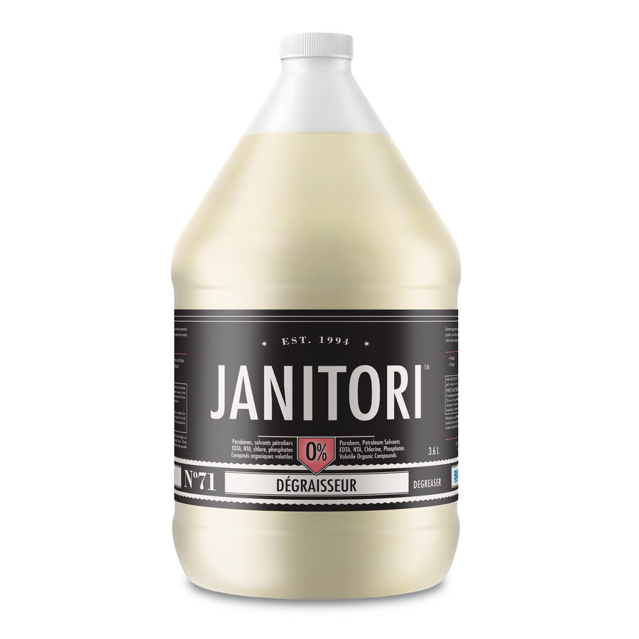 JANITORI Degreaser No.71 - Commercial plant-based kitchen and surface degreaser, Made in Canada