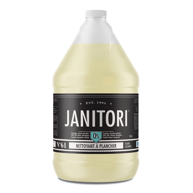 JANITORI Floor Cleaner No.61 - Plant-based natural floor cleaner for hardwood and tile, Made in Canada
