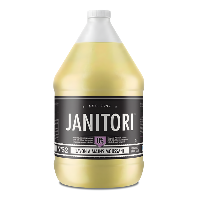 JANITORI Foaming Hand Soap No.52 - Natural plant-based foam hand soap for dispensers, Made in Canada