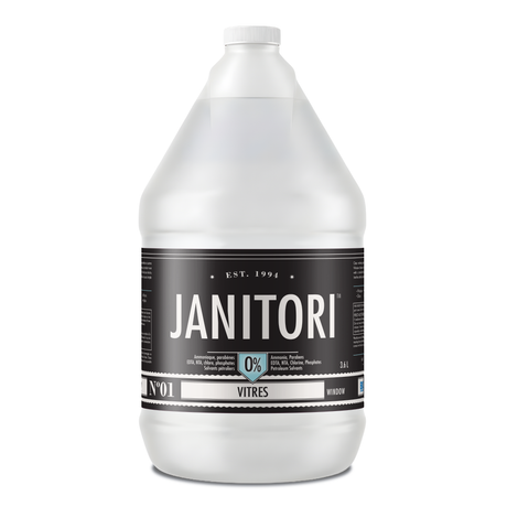 JANITORI Window Cleaner No.01 - Streak-free plant-based window cleaner spray bottle, Made in Canada