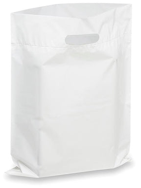 White Plastic Merchandise Bag with Handle (Case)
