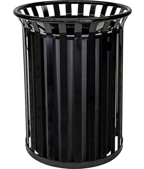 Ex-Cell Kaiser Streetscape Classic 37 Gal Outdoor Trash Receptacle, Black Gloss SC-2633 BLK