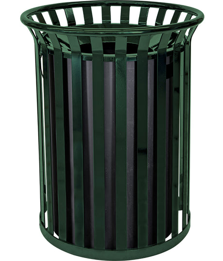 Ex-Cell Kaiser Streetscape Classic 37 Gal Outdoor Trash Receptacle, Hunter Green Gloss SC-2633 HGR