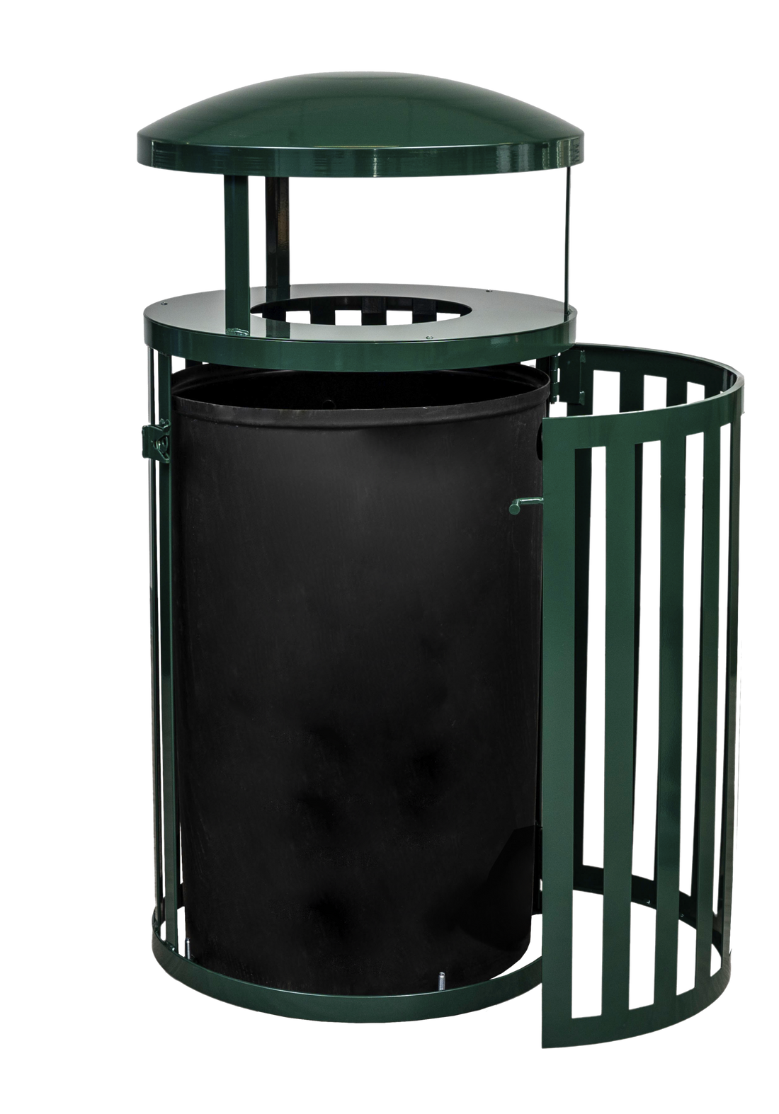 Ex-Cell Kaiser Streetscape SCTP-40 45 Gal Outdoor Trash Receptacle, Hunter Green Gloss SCTP-40 D HGR