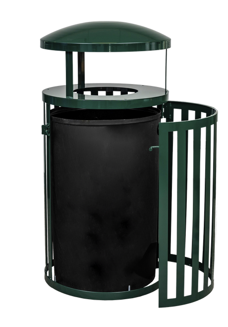 Ex-Cell Kaiser Streetscape SCTP-40 45 Gal Outdoor Trash Receptacle, Hunter Green Gloss SCTP-40 D HGR