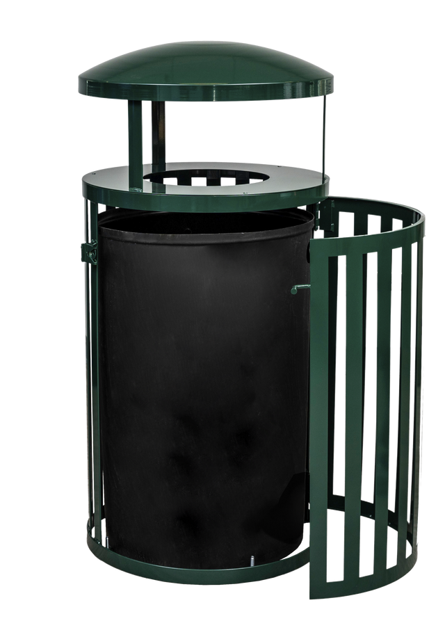 Ex-Cell Kaiser Streetscape SCTP-40 45 Gal Outdoor Trash Receptacle, Hunter Green Gloss SCTP-40 D HGR
