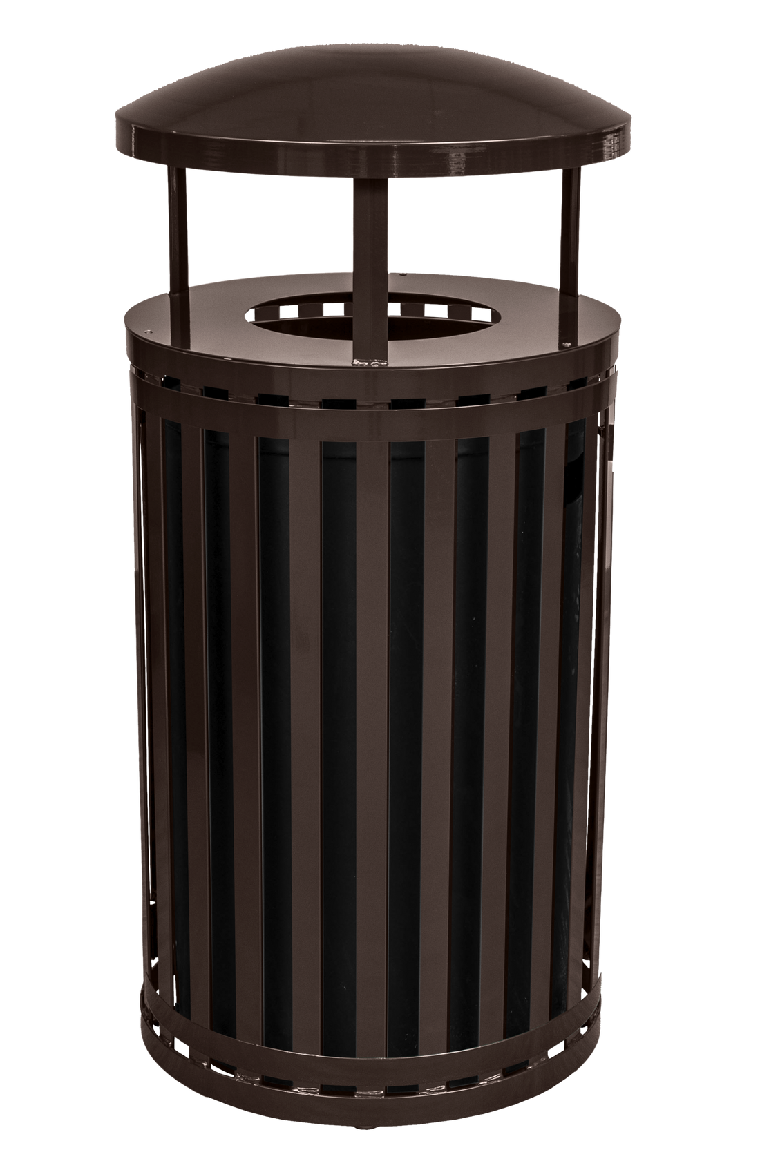 Ex-Cell Kaiser Streetscape SCTP-40 ND 45 Gal Outdoor Trash Receptacle, Coffee Gloss SCTP-40 D ND COF