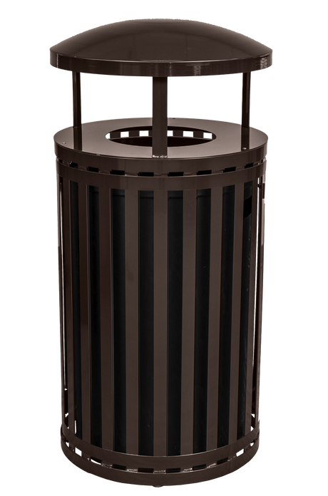 Ex-Cell Kaiser Streetscape SCTP-40 ND 45 Gal Outdoor Trash Receptacle, Coffee Gloss SCTP-40 D ND COF