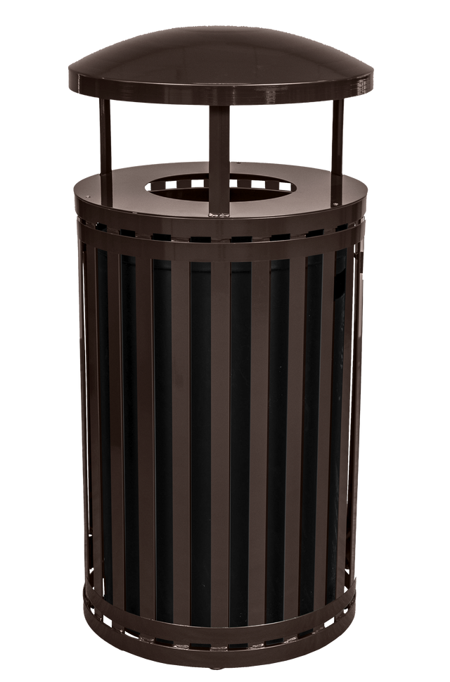 Ex-Cell Kaiser Streetscape SCTP-40 ND 45 Gal Outdoor Trash Receptacle, Coffee Gloss SCTP-40 D ND COF