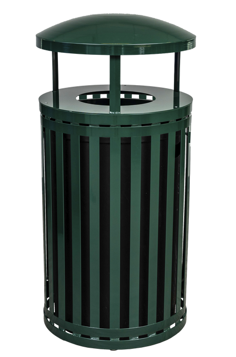 Ex-Cell Kaiser Streetscape SCTP-40 ND 45 Gal Outdoor Trash Receptacle, Hunter Green Gloss SCTP-40 D ND HGR