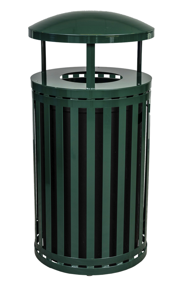 Ex-Cell Kaiser Streetscape SCTP-40 ND 45 Gal Outdoor Trash Receptacle, Hunter Green Gloss SCTP-40 D ND HGR